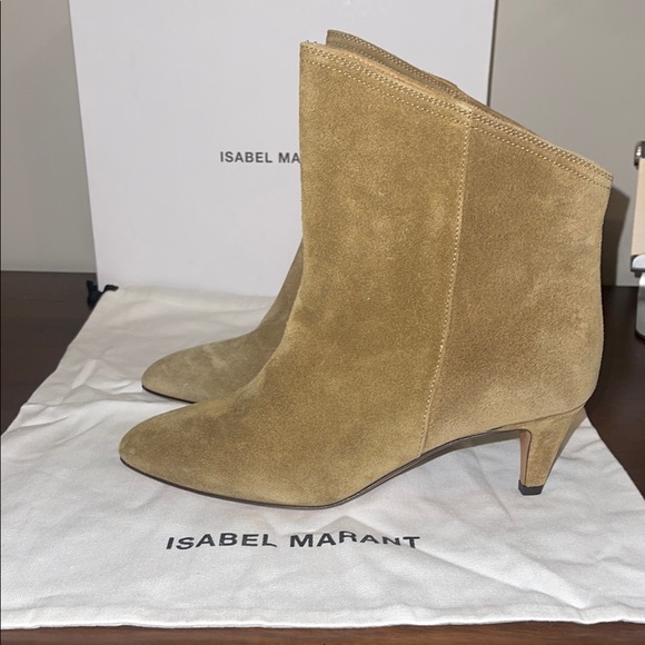 Isabel Marant Tan Suede Ankle Boots - Picture 1 of 11